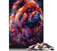 Puzzles pour Adultes 1000 pièces Puzzle en Bois Chow Chow Dog Art Puzzles Artwork Puzzle Cadeaux d'anniversaire Uniques 1000 pièces (75 x 50 cm)