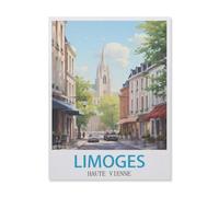 Puzzles pour Adultes 1000 Pièces Puzzle en Bois,Limoges Haute-Vienne,Impossible Puzzle Brain Challenge , Convient pour La Décoration De La Maison(75x50cm)-GN41