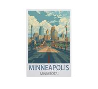 Puzzles pour Adultes 1000 Pièces Puzzle en Bois，Minneapolis, Minnesota，Impossible Puzzle Brain Challenge ， Convient pour La Décoration De La Maison（75x50cm）-IJ74