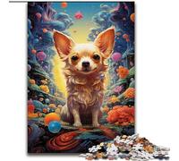 Puzzles pour Adultes, 1000 pièces, Puzzle en Bois, Motif Chihuahua, idéal pour Un Divertissement Relaxant, Cadeau de Noël et décoration d'intérieur(1000 pièces, 50x75cm)