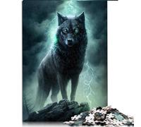 Puzzles pour Adultes 1000 Pièces - Puzzle en Bois Phantom Wolf - Convient aux Adultes et Enfants de Plus de 12 Ans - Jeu Éducatif et Défi - Taille : 50x75 cm