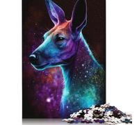 Puzzles pour Adultes 1000 pièces Puzzle en Bois Puzzles Animaux kangourous Puzzles d'œuvres d'art Puzzle Cadeaux d'anniversaire Uniques 1000 pièces (75 x 50 cm)