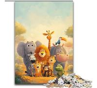 Puzzles pour Adultes,1000 pièces,Puzzle en Bois représentant Le Monde Animal Africain Un Casse-tête Stimulant pour Les Adolescents Parfait pour la décoration intérieure ou comme Cadeau 50x75cm