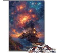 Puzzles pour Adultes 1000 pièces, Puzzle en Bois, Train de rêve, pour Les Parents, Les Amoureux et Les Amis - 14 Ans et Plus, 1000 pièces(50x75cm)