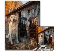 Puzzles pour Adultes 1000 pièces, Puzzle en Carton, Motif Labrador de la Ferme, pour Une soirée de Jeux en Famille, décoration à Faire soi-même, 26x38cm