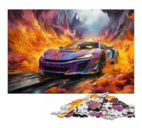 Puzzles pour Adultes 1000 pièces Puzzle en Papier coloré Voiture de Sport flamboyante Jouets éducatifs et éducatifs pour la Famille 1000 pièces (38 x 26 cm)