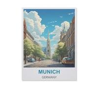 Puzzles pour Adultes 1000 Pièces Puzzle en Papier，Munich Allemagne，Impossible Puzzle Brain Challenge ， Convient pour La Décoration De La Maison（50x70cm）-IB51