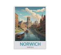 Puzzles pour Adultes 1000 Pièces Puzzle en Papier,Norwich Comté de Norfolk,Impossible Puzzle Brain Challenge , Convient pour La Décoration De La Maison(50x70cm)-GS85