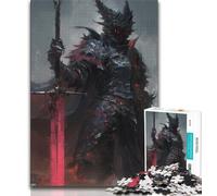 Puzzles pour Adultes 1000 pièces Puzzle Evil Knight, Anti-Stress, défi Difficile, Chaque pièce est Unique - Jeu Familial Stimulant et Amusant 38x26cm