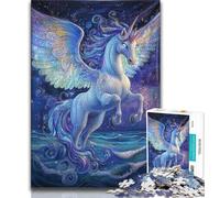 Puzzles pour Adultes 1000 pièces Puzzle Fantaisie Licorne 1000 pièces Anti-Stress Vacances à Domicile Tuer Le Temps Interaction Parent-Enfant 26x38cm