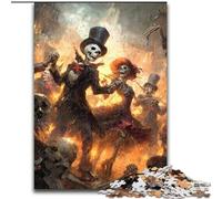 Puzzles pour Adultes 1000 pièces, Puzzle Fantaisie, Squelette Mexicain, Couple, activité familiale, pour renforcer l'amour Entre Couples, à partir de 14 Ans (Taille 26x38cm)
