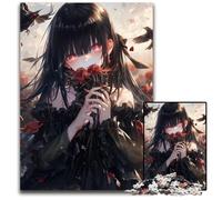 Puzzles pour Adultes 1000 pièces Puzzle Fille Anime Japonaise Puzzles en Carton Cadeau de Vacances idéal pour Noël, Halloween, Pâques, Nouvel an 26X38CM
