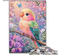 Puzzles pour Adultes 1000 pièces Puzzle Fleurs Perroquet, Décoration Murale Artistique et idée Cadeau d'anniversaire pour Amis, Bureau à Domicile 38x26cm