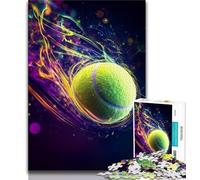 Puzzles pour Adultes 1000 pièces Puzzle Frapper Une Balle de Tennis, Jeu Familial éducatif Décoration Murale Cadeaux d'anniversaire et de Noël Uniques 38x26cm