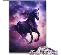 Puzzles pour Adultes, 1000 pièces, Puzzle Galaxy Purple Horse en Carton, activité familiale, décoration d'intérieur, Cadeau de Vacances, 1000 pièces(26x38cm)