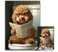 Puzzles pour Adultes 1000 pièces Puzzle Goldendoodle Mignon Jouets éducatifs d'apprentissage, idéal comme Cadeau pour Toute la Famille à partir de 14 Ans 26x38cm