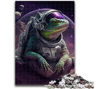 Puzzles pour Adultes 1000 pièces Puzzle Grenouille Astronaute de l'espace Soulagement du Stress Défi Difficile Améliorer l'amour Entre Les Couples 50x75cm