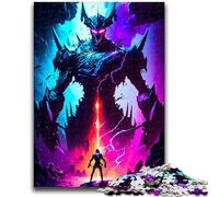 Puzzles pour Adultes 1000 pièces Puzzle Guerrier et Cyborg Jeu éducatif Familial Offrez des Cadeaux pour Toute la Famille à partir de 14 Ans 26x38cm