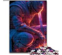 Puzzles pour Adultes 1000 pièces Puzzle Guerrier Mystérieux Cadeau DIY Amusant Convient pour la décoration de la Maison, du Salon ou du Bureau (Taille 26x38cm)