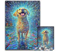 Puzzles pour Adultes 1000 pièces Puzzle Happy Labrador Puzzle éducatif, à Offrir en Cadeau à Toute la Famille 14 Ans et Plus 26x38cm