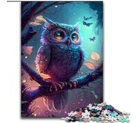 Puzzles pour Adultes 1000 pièces Puzzle Hibou en Bois, activité éducative pour Les compétences cognitives Amélioration des compétences cognitives 1000 pièces(50x75cm)