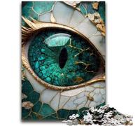 Puzzles pour Adultes 1000 pièces Puzzle Œil du Dragon de Jade Soulagement du Stress Défi Difficile Améliorer l'amour Entre Les Couples 26x38cm