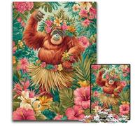 Puzzles pour Adultes 1000 pièces Puzzle Jungle Gorilla Puzzle Jouets éducatifs d'apprentissage, est idéal comme Cadeau pour Toute la Famille à partir de 14 Ans 26X38CM