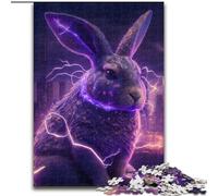 Puzzles pour Adultes 1000 pièces Puzzle Lapin Éclair Jeu Familial créatif et décoration d'intérieur, Cadeau de Noël idéal pour Les Adolescents (Taille : 26x38cm)