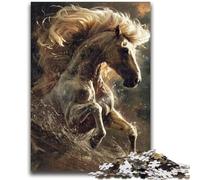 Puzzles pour Adultes 1000 pièces Puzzle Lion Cheval Anti-Stress Défi Difficile Idéal comme Cadeau pour Toute la Famille 50x75cm