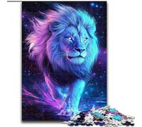 Puzzles pour Adultes 1000 pièces Puzzle Lion mystérieux Parfait pour Les Adolescents, Les Liens familiaux, Les Casse-têtes et Les Cadeaux de décoration d'intérieur DIY (Taille 26x38cm)