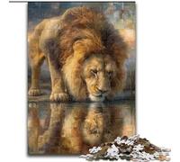 Puzzles pour Adultes 1000 pièces Puzzle Lion Reflection, Jouet éducatif et décompressant, idéal comme Cadeau pour Toute la Famille (Taille 26x38cm)