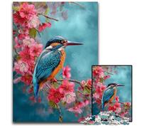 Puzzles pour Adultes 1000 pièces Puzzle Martin-pêcheur Oiseau Puzzles en Carton Jouets éducatifs et éducatifs, idéal comme Cadeau pour Toute la Famille à partir de 14 Ans 26x38cm