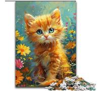 Puzzles pour Adultes 1000 pièces Puzzle Mignon de Chaton coloré pour s'amuser en Famille Parfait pour Les Vacances, Les soirées de Jeux interactives (Taille : 26x38cm)