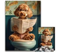 Puzzles pour Adultes 1000 pièces Puzzle Mignon Goldendoodle Puzzles en Carton pour la décoration intérieure, Divertissement en Famille, 14 Ans et Plus 26x38cm