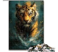Puzzles pour Adultes 1000 pièces Puzzle Mignon Petit Tigre Jaune en Carton, Casse-tête Stimulant pour Les Adolescents, Jeu interactif Amusant en Famille 1000 pièces(26x38cm)