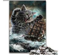 Puzzles pour Adultes 1000 pièces Puzzle Monstre Titan Chat Kraken, Jeux éducatifs Décoration d'intérieur Convient pour la décoration de Bureau (Taille 50x75cm)