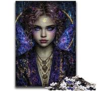 Puzzles pour Adultes 1000 pièces Puzzle Mystérieuse Elfe Fille Aide Le Cerveau à exercer Jouets addictifs pour cultiver la Patience Décoration Parfaite 50x75cm