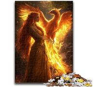 Puzzles pour Adultes 1000 pièces Puzzle Mystérieuse Fille Phénix Soulagement du Stress Défi Difficile Idéal comme Cadeau pour Toute la Famille 50x75cm