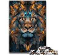 Puzzles pour Adultes 1000 pièces Puzzle Mystérieux Lion Soulagement du Stress Défi Difficile Améliorer l'amour Entre Les Couples 26x38cm