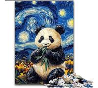 Puzzles pour Adultes 1000 pièces Puzzle Night Sky Panda, pour Jeu éducatif, défi, Jouet pour améliorer la mémoire, pour Les 14 Ans (Taille 50x75cm)