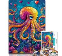 Puzzles pour Adultes 1000 pièces Puzzle Ocean Octopus, Jeu Familial Anti-Stress, défi Difficile, renforce l'amour Entre Couples (38x26cm)