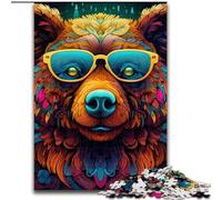 Puzzles pour Adultes 1000 pièces Puzzle Ours Brun 1000 pièces Puzzle Cadeau Parfait pour Les Anniversaires, Les Vacances et la décoration intérieure (Taille 26x38cm)