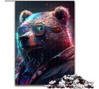 Puzzles pour Adultes 1000 pièces Puzzle Ours Brun 1000 pièces Puzzle pour Adolescents Jeux éducatifs Cadeaux (Taille 50x75cm)