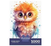 Puzzles pour Adultes, 1000 Pièces, Puzzle Owl Aquarelle Adolescents, Jeu de Main, Défi Difficile, Jeu sophistiqué, Cadeaux 70 x 50 cm/1000 pièces