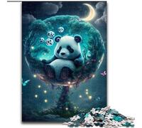 Puzzles pour Adultes 1000 pièces Puzzle Panda endormi en Bois, activité éducative pour Les compétences cognitives Amélioration des compétences cognitives 1000 pièces(50x75cm)