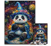 Puzzles pour Adultes 1000 pièces Puzzle Panda Magicien de Dessin animé Puzzle Design Complexe pour Adolescents, décoration DIY et Divertissement Stimulant pour Le Cerveau 26x38cm