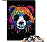 Puzzles pour Adultes, 1000 pièces, Puzzle Panda néon, activité de cohésion familiale, Cadeau Unique pour Les fêtes et Les Anniversaires (Taille : 50x75cm)