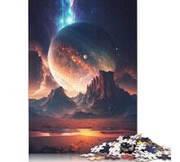 Puzzles pour Adultes 1000 pièces Puzzle Paysage Planète Plateau Puzzle pour Adultes Jeu Stimulant (38x26cm)