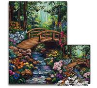 Puzzles pour Adultes 1000 pièces Puzzle Pont en Bois d'automne Cadeau DIY Amusant Convient pour la décoration de la Maison, du Salon ou du Bureau 50x75cm