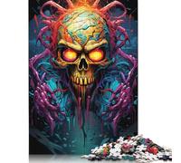 Puzzles pour Adultes 1000 pièces Puzzle psychédélique coloré Monstre araignée Puzzle pour Adultes Jeu Stimulant 1000 pièces (75 x 50 cm)